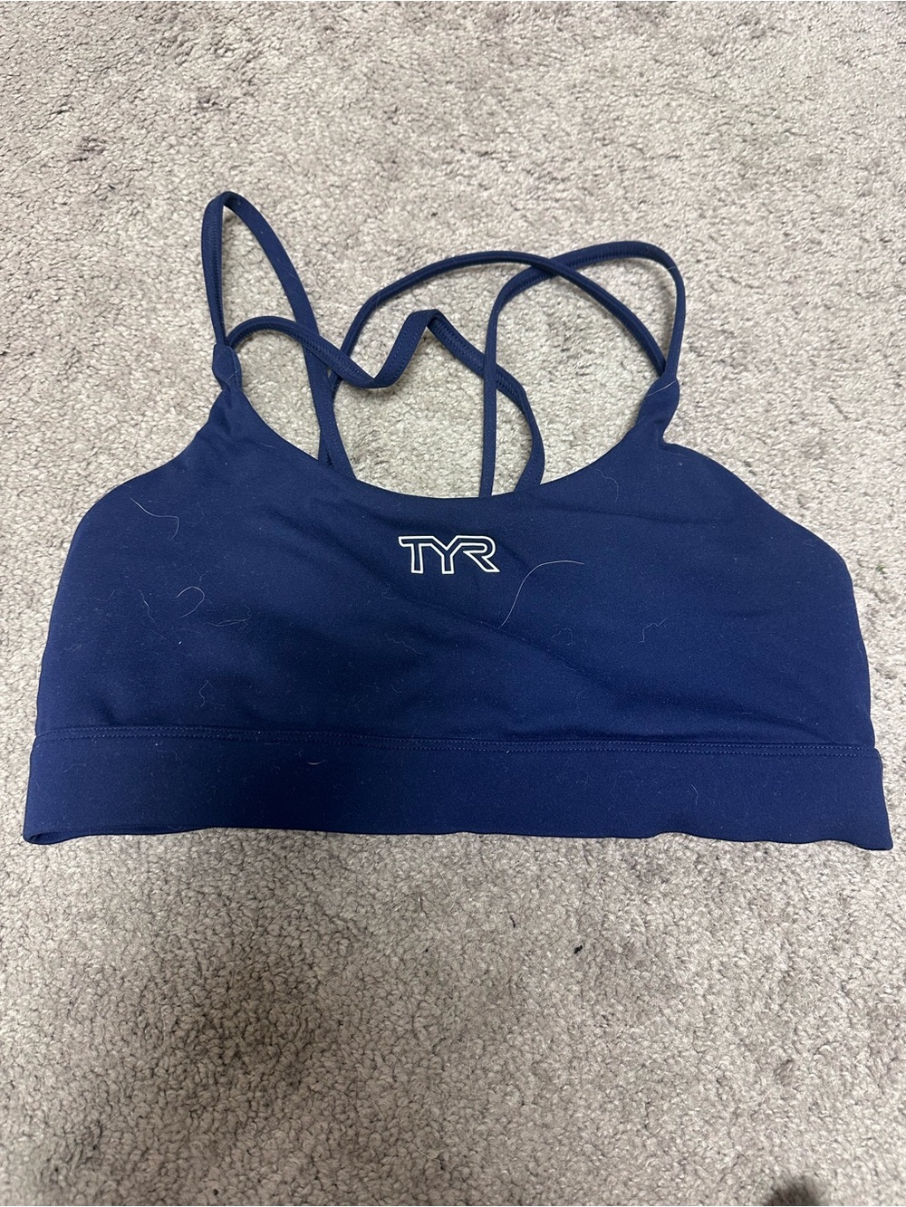 TYR Navy Strappy Sports Bra